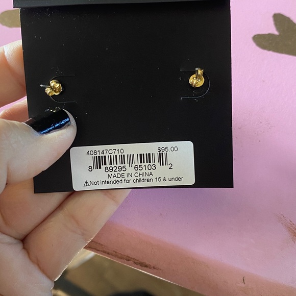 Coach Gold and White ice cream Earrings - Picture 3 of 3